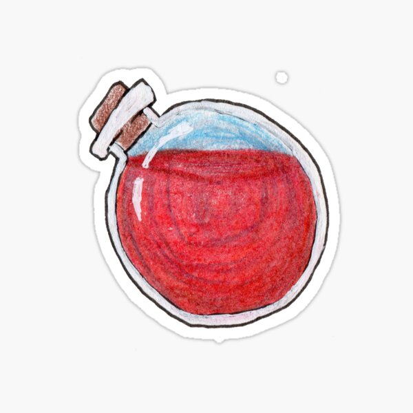 Health potion Sticker for Sale by ChokingGames