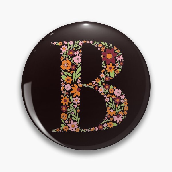 Item preview, Retro Floral Letter B designed and sold by zeljkica.