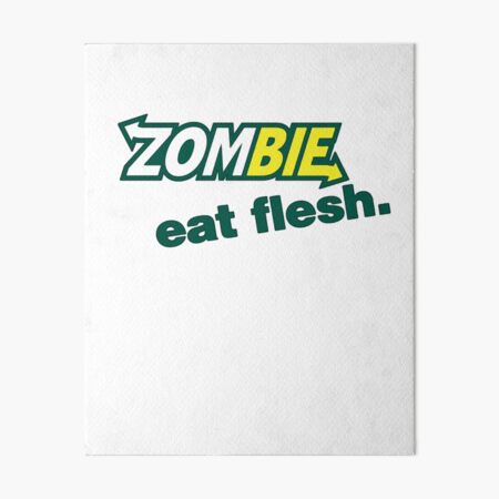 Zombie Eat Flesh Funny Subway Parody Mens Black Pr' Men's T-Shirt