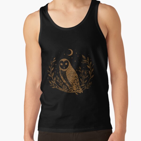 Owl Moon- Gold Tank Top