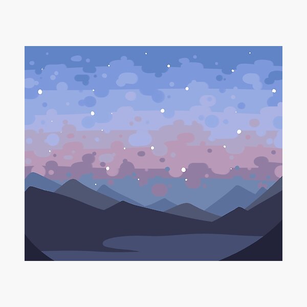 Item preview, Montañas estrelladas en colores pastel designed and sold by DiomediaDesigns.
