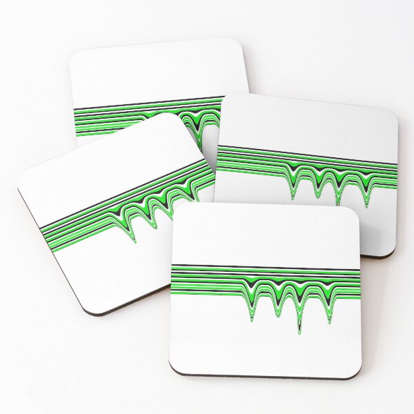Item preview, Melting Lines - Green Black White designed and sold by ArticaDesign.