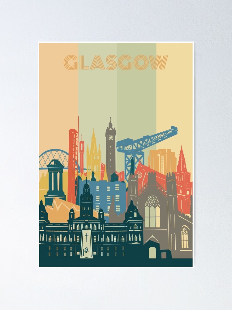 Alternate view of glasgow skyline Poster