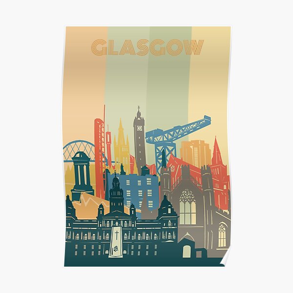 glasgow skyline Poster