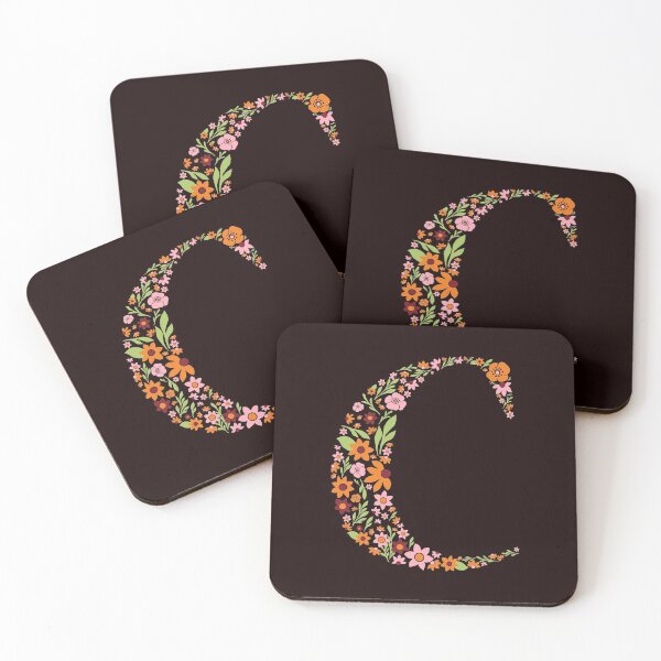 Item preview, Retro Floral Letter C designed and sold by zeljkica.
