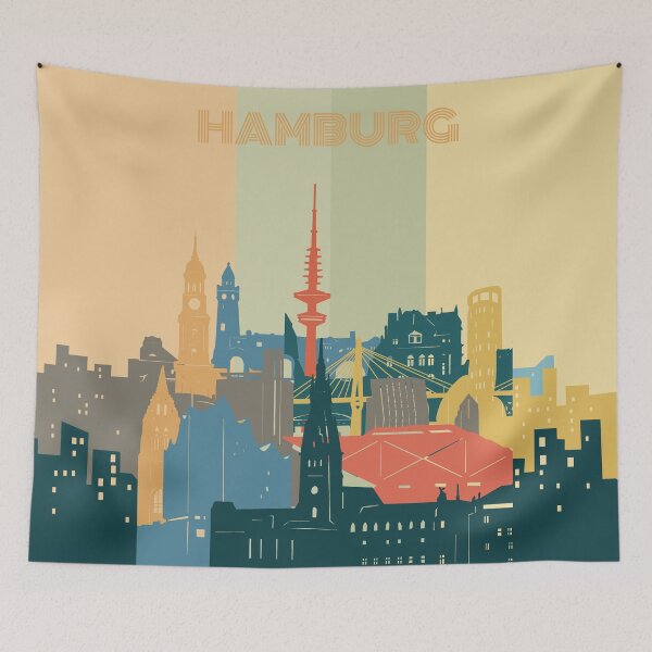 Item preview, hamburg skyline designed and sold by BekimART2.