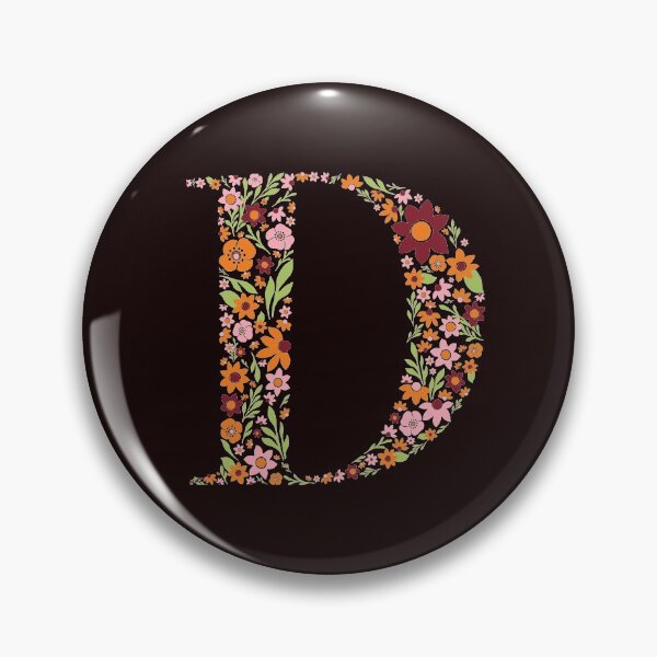 Item preview, Retro Floral Letter D designed and sold by zeljkica.