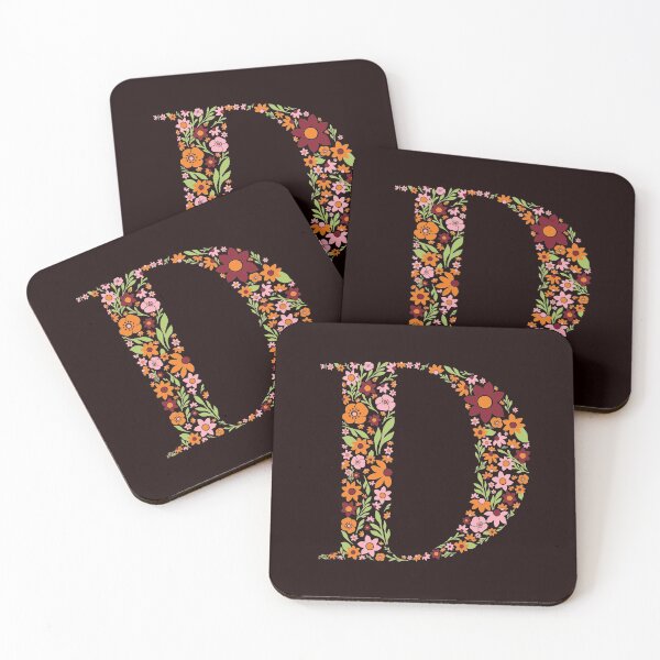 Item preview, Retro Floral Letter D designed and sold by zeljkica.