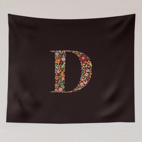 Item preview, Retro Floral Letter D designed and sold by zeljkica.