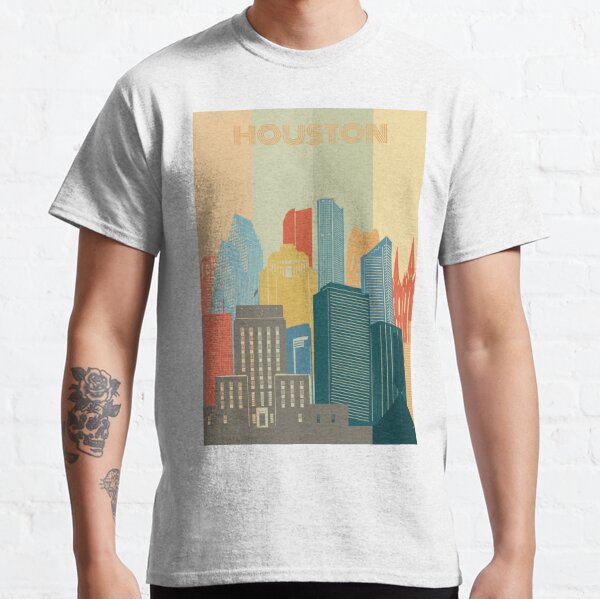 Houston, TX City Skyline - Texas Pride Magnolia City Astros T-Shirt