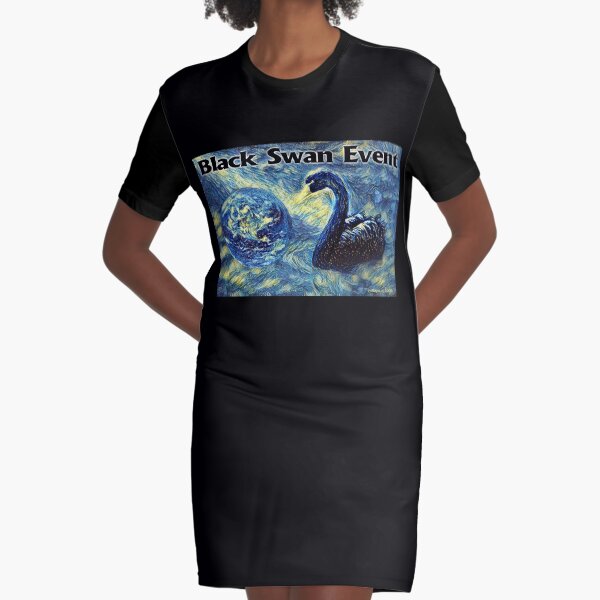 Black Swan Event Graphic T-Shirt Dress