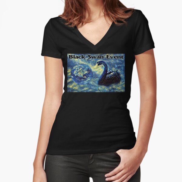 Black Swan Event Fitted V-Neck T-Shirt