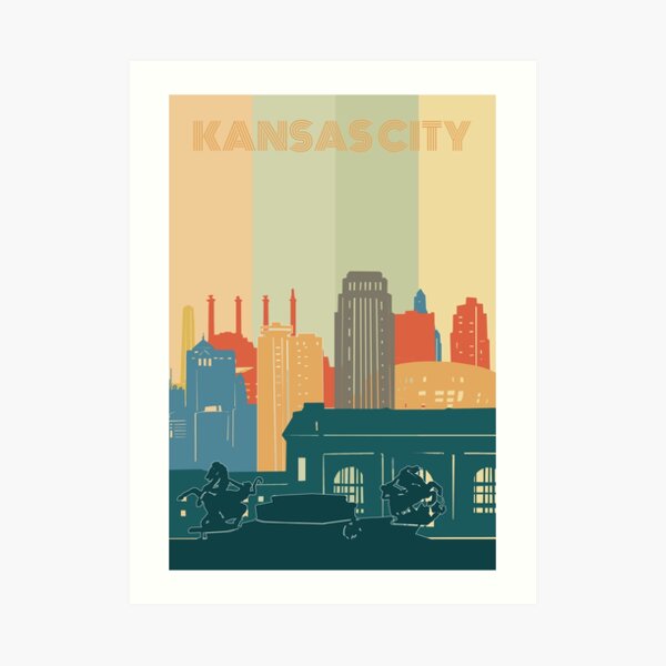 kansas city skyine Art Print