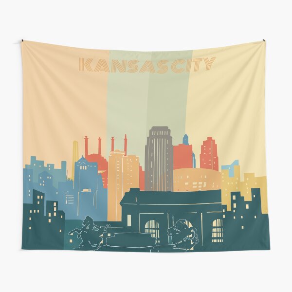 kansas city skyine Tapestry