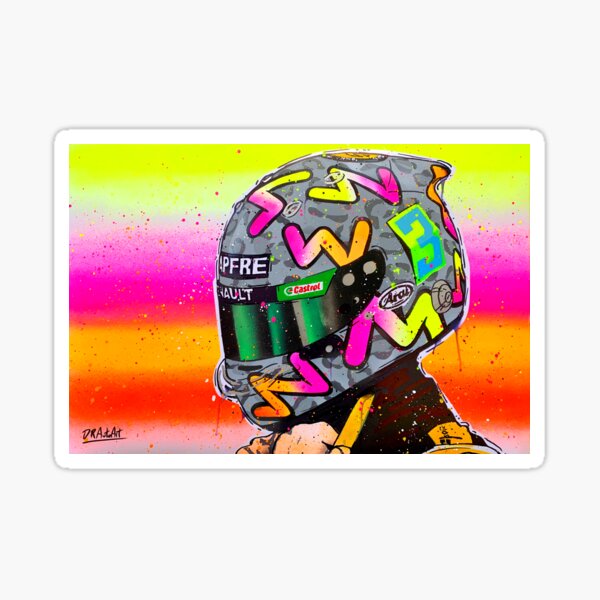 Daniel Ricciardo 2020 - Renault F1 graffiti painting by DRAutoArt Sticker