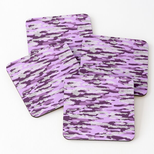 Item preview, Purple camouflage pattern mosaic style designed and sold by Destroyed-Pixel.