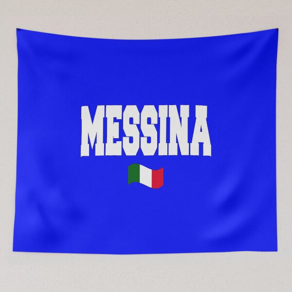 Aperçu de l'œuvre Messine avec le drapeau de l'Italie créée et vendue par AllShirts21.