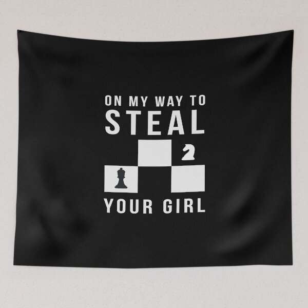 Item preview, On My Way To Steal Your Girl Chess Board Game designed and sold by MooonTees.
