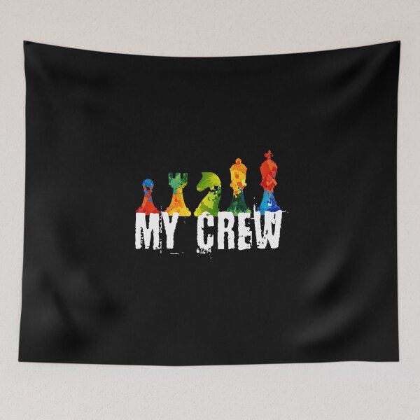 Item preview, My Crew chess board game game evening chess piece designed and sold by MooonTees.