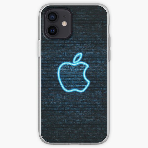 Neon Apple Logo iPhone Soft Case