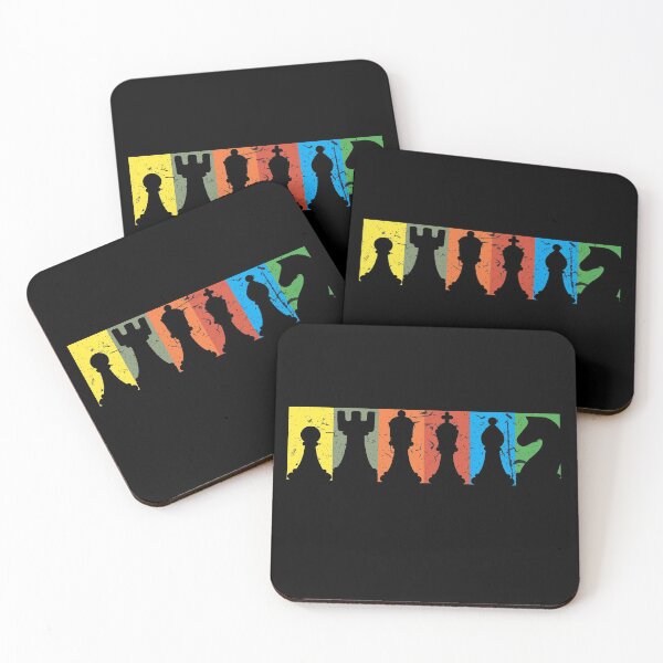 Item preview, Chess Game Chess Piece Retro Color Board Game designed and sold by MooonTees.