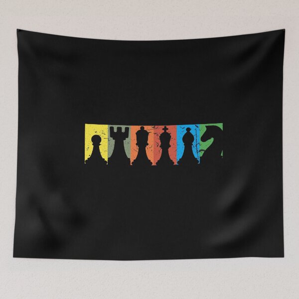Item preview, Chess Game Chess Piece Retro Color Board Game designed and sold by MooonTees.