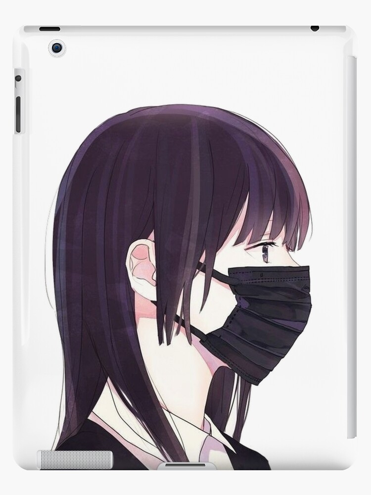 anime mask girl coronavirus  ipad case  skin