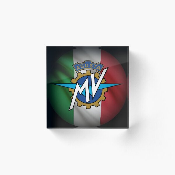MV Agusta Italienische Flagge Acrylblock