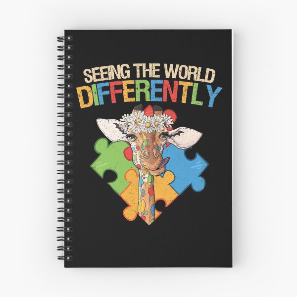 Item preview, Seeing The World Differently Autism Awareness Giraffe designed and sold by MerchK1ng.