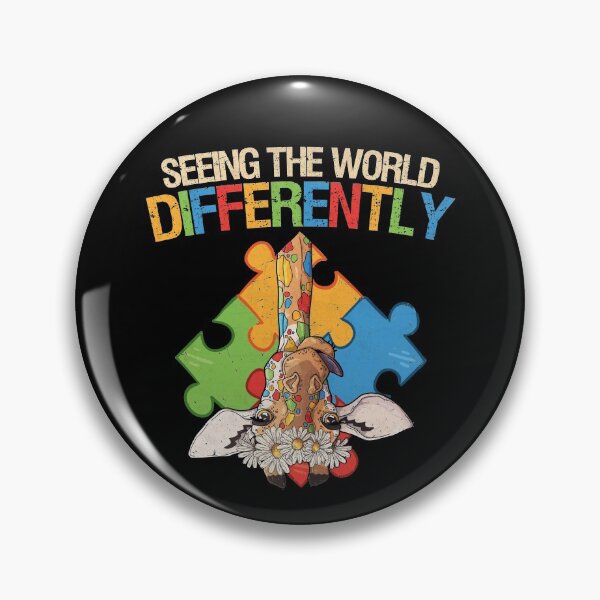 Item preview, Seeing The World Differently Autism Awareness Giraffe designed and sold by MerchK1ng.