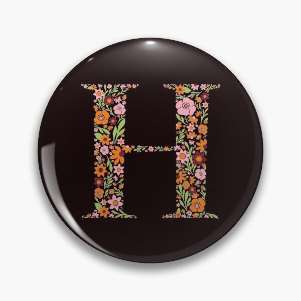 Item preview, Retro Floral Letter H designed and sold by zeljkica.