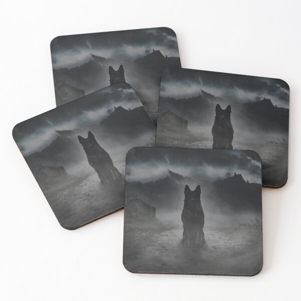 Item preview, Black german shepherd in the fog designed and sold by Destroyed-Pixel.