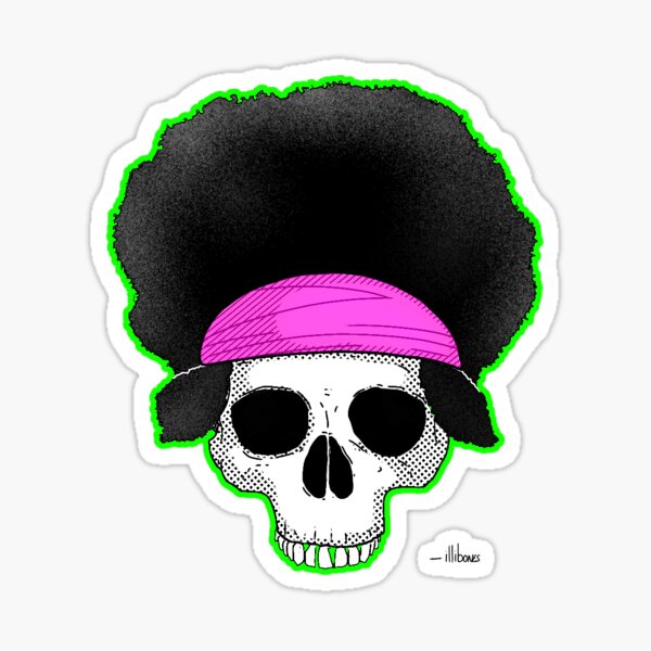 Jimi Hendrix Schädel Sticker
