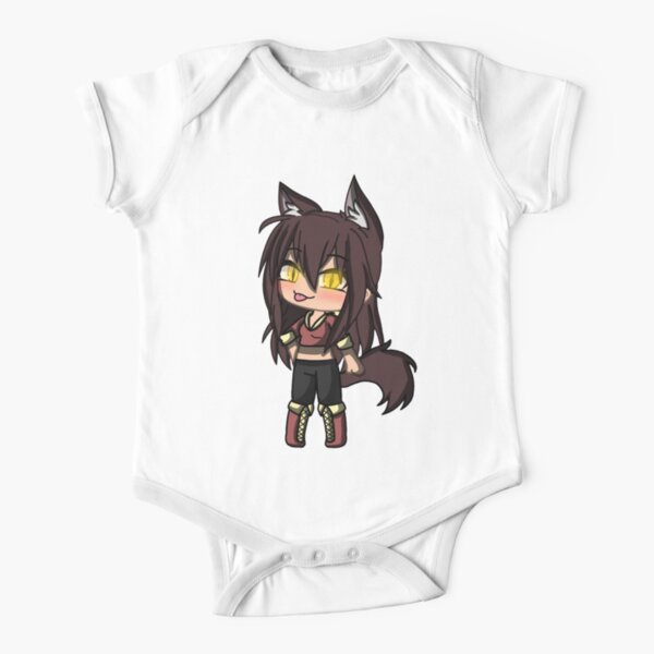 Gacha Wolf Short Sleeve Baby One Piece Redbubble - itsfunneh roblox werewolf game