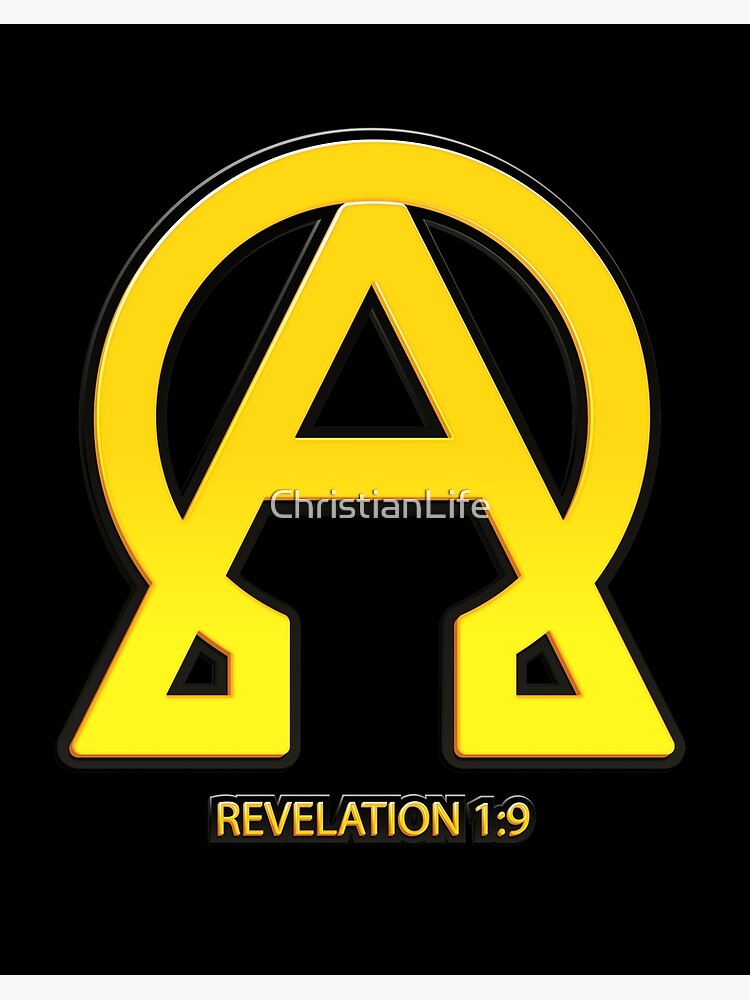 Alpha and omega Christian Jesus Bible Verse Religious Symbol Yellow Hero Art Board Print