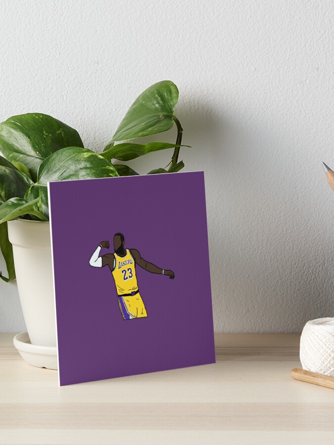 Lebron James Jersey Art Board Print for Sale by WalkDesigns