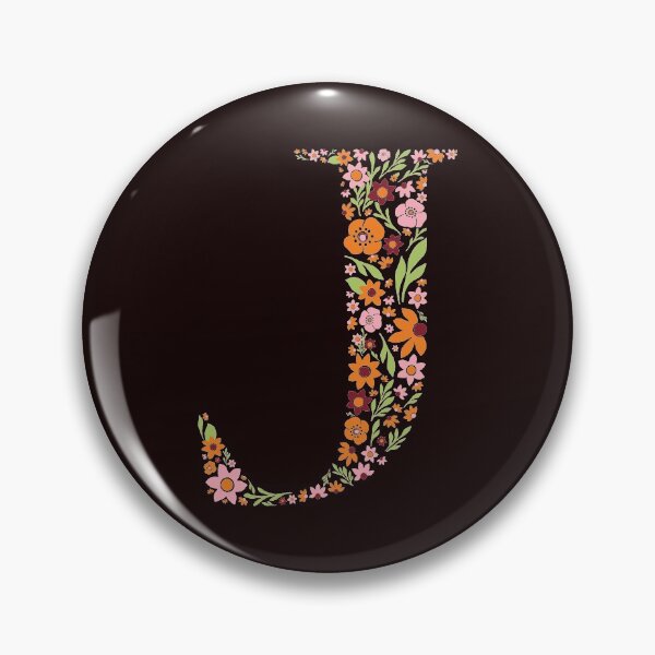 Item preview, Retro Floral Letter J designed and sold by zeljkica.