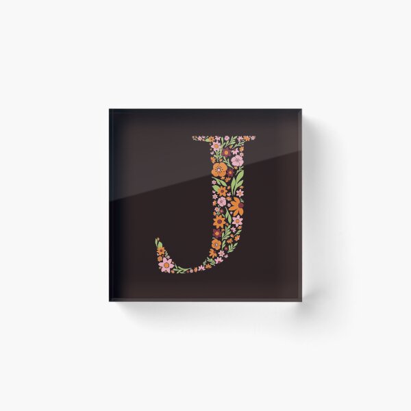 Item preview, Retro Floral Letter J designed and sold by zeljkica.