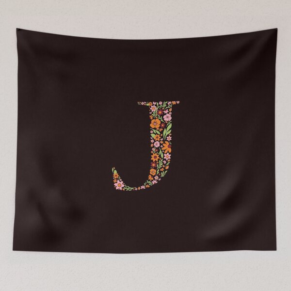 Item preview, Retro Floral Letter J designed and sold by zeljkica.