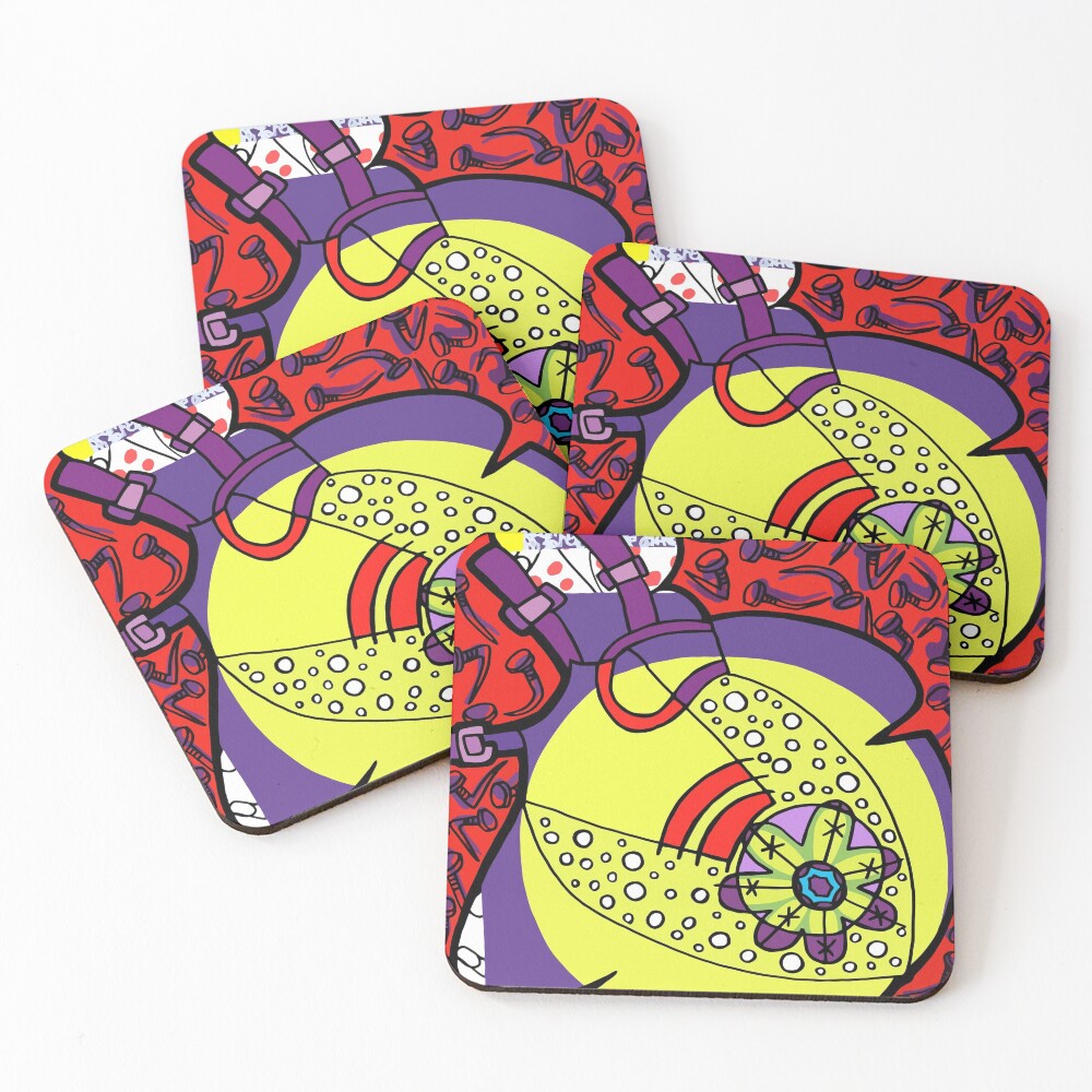 Item preview, Coasters (Set of 4) designed and sold by RUNICJOHN.