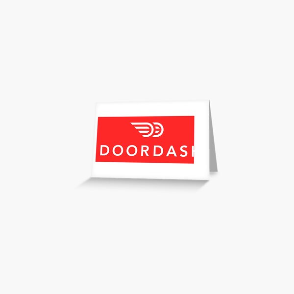 Doordash Driver Apparel Simple Logo Only Design Greeting Card By Purecreations Redbubble