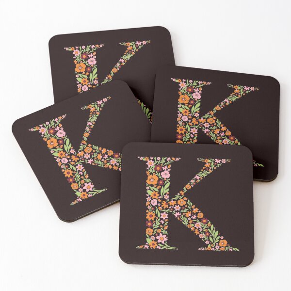 Item preview, Retro Floral Letter K designed and sold by zeljkica.