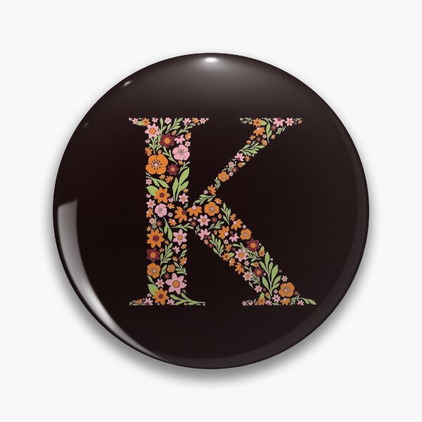 Item preview, Retro Floral Letter K designed and sold by zeljkica.