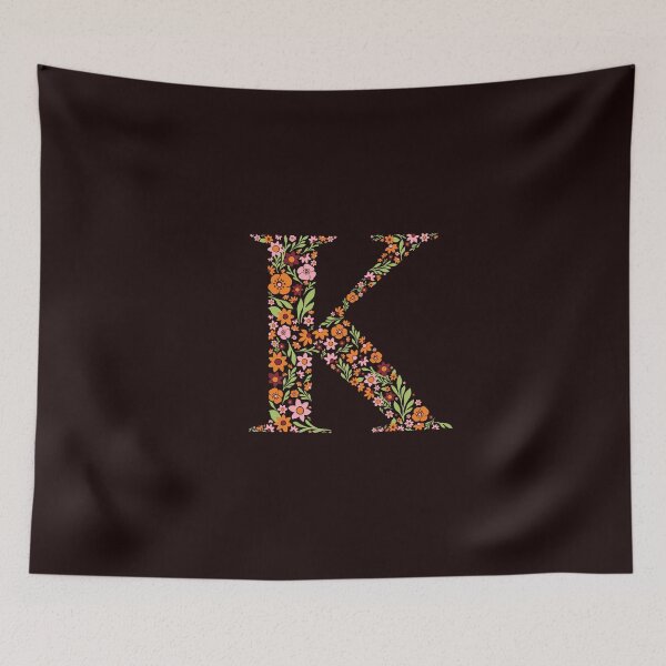 Item preview, Retro Floral Letter K designed and sold by zeljkica.