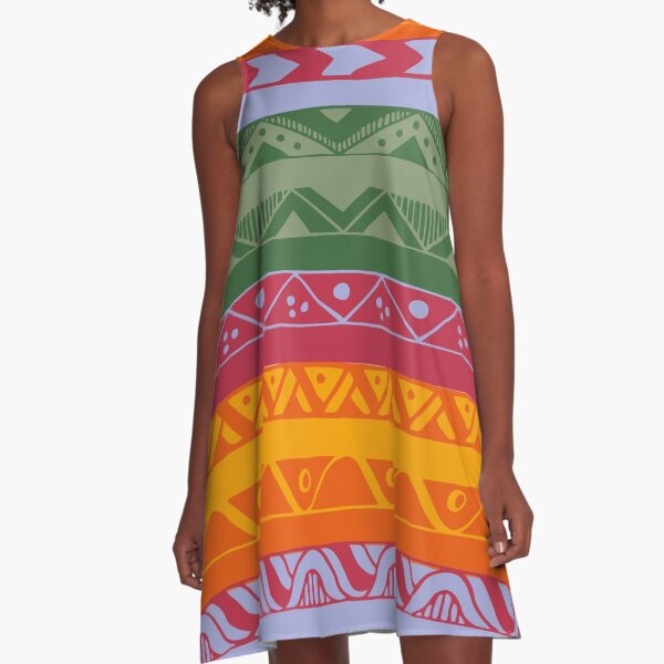 Boho Style Vestido acampanado