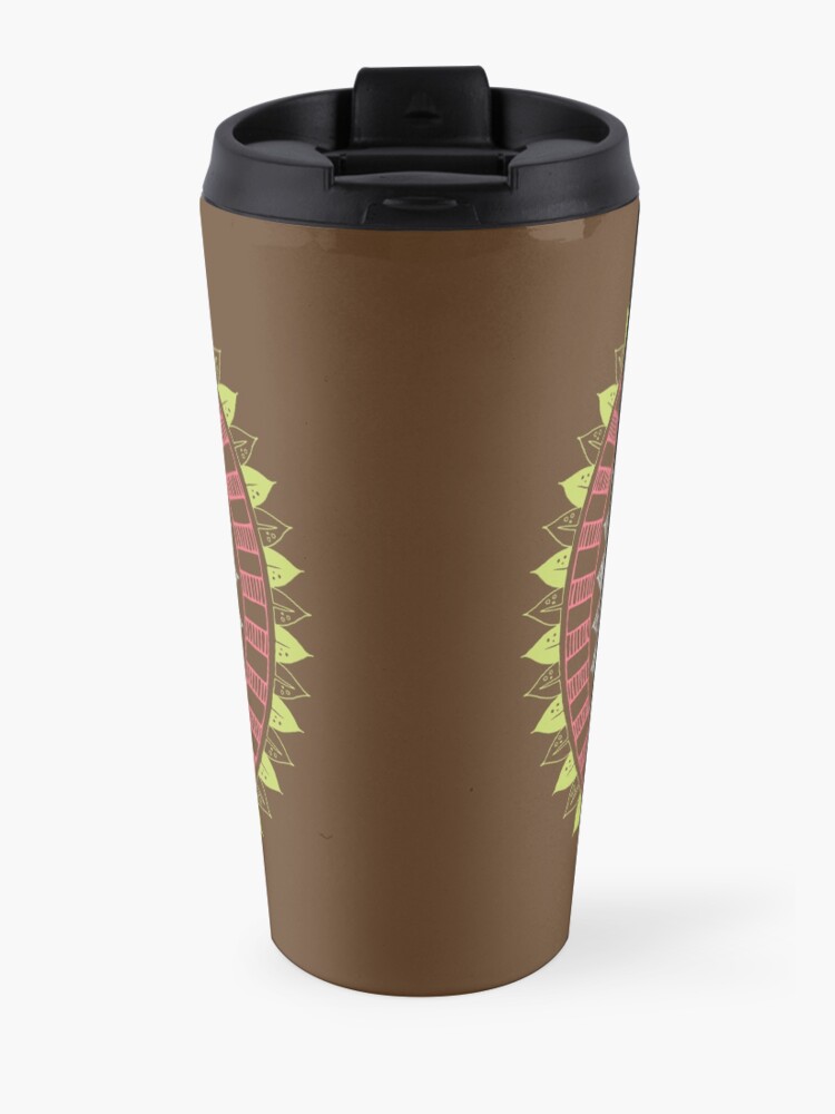 Vista alternativa de Taza de viaje Boho mandala