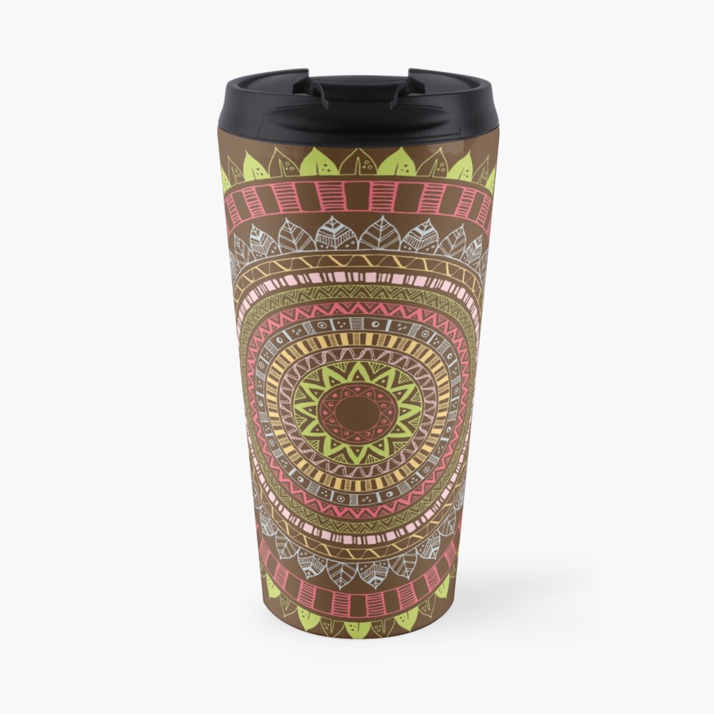 Boho mandala Taza de viaje