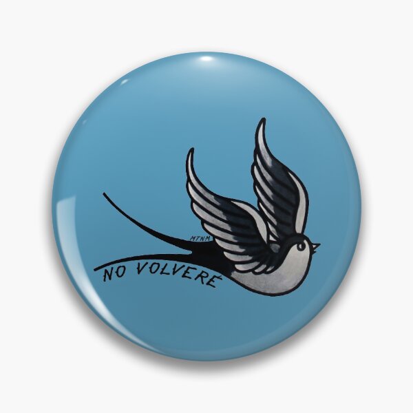 Item preview, I will not return black swallow tattoo designed and sold by emeteneme.