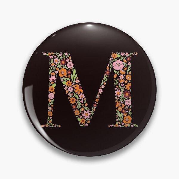 Item preview, Retro Floral Letter M designed and sold by zeljkica.