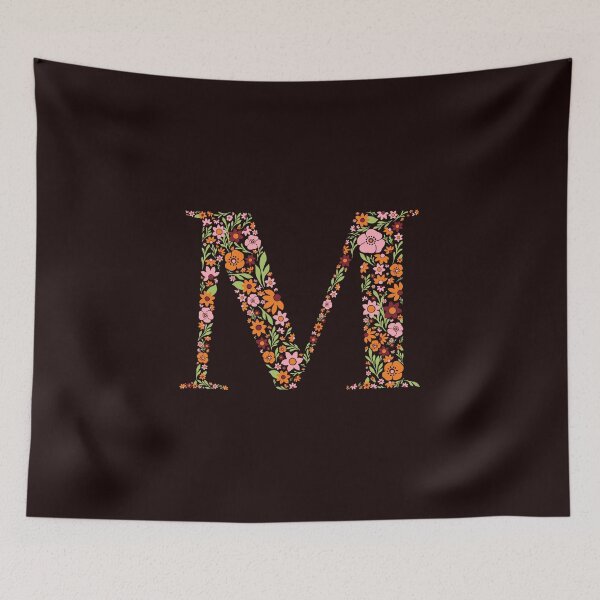 Item preview, Retro Floral Letter M designed and sold by zeljkica.
